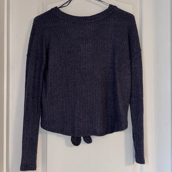 🆕 Pink Rose Tie-front Long-sleeve Top Small NWT - Picture 4 of 4